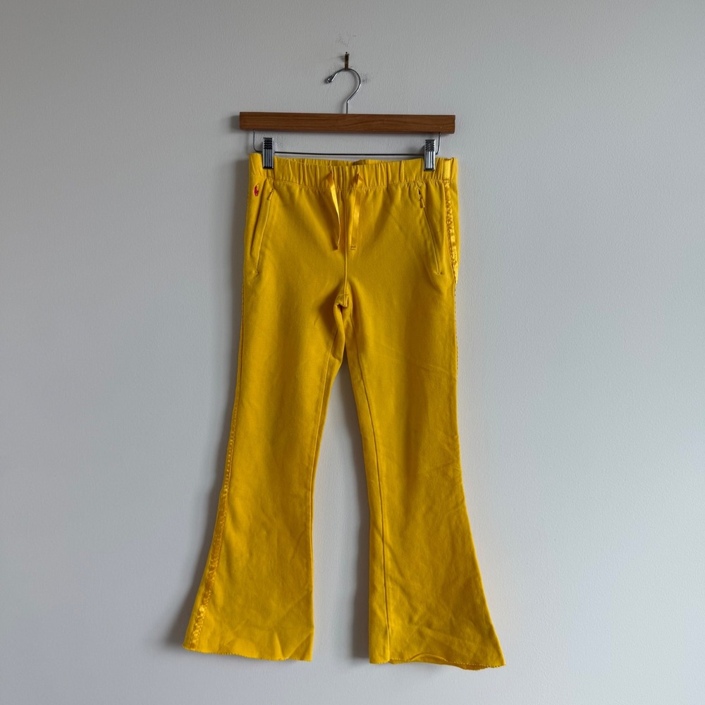 Vintage 90s Ralph Lauren Yellow Cotton Flare Capris‎